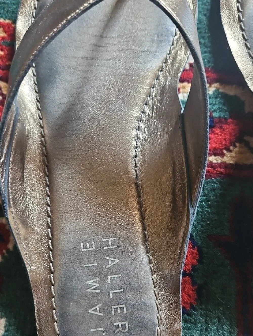 Jamie Haller Olive Metalic San Diego Flip Flop 37